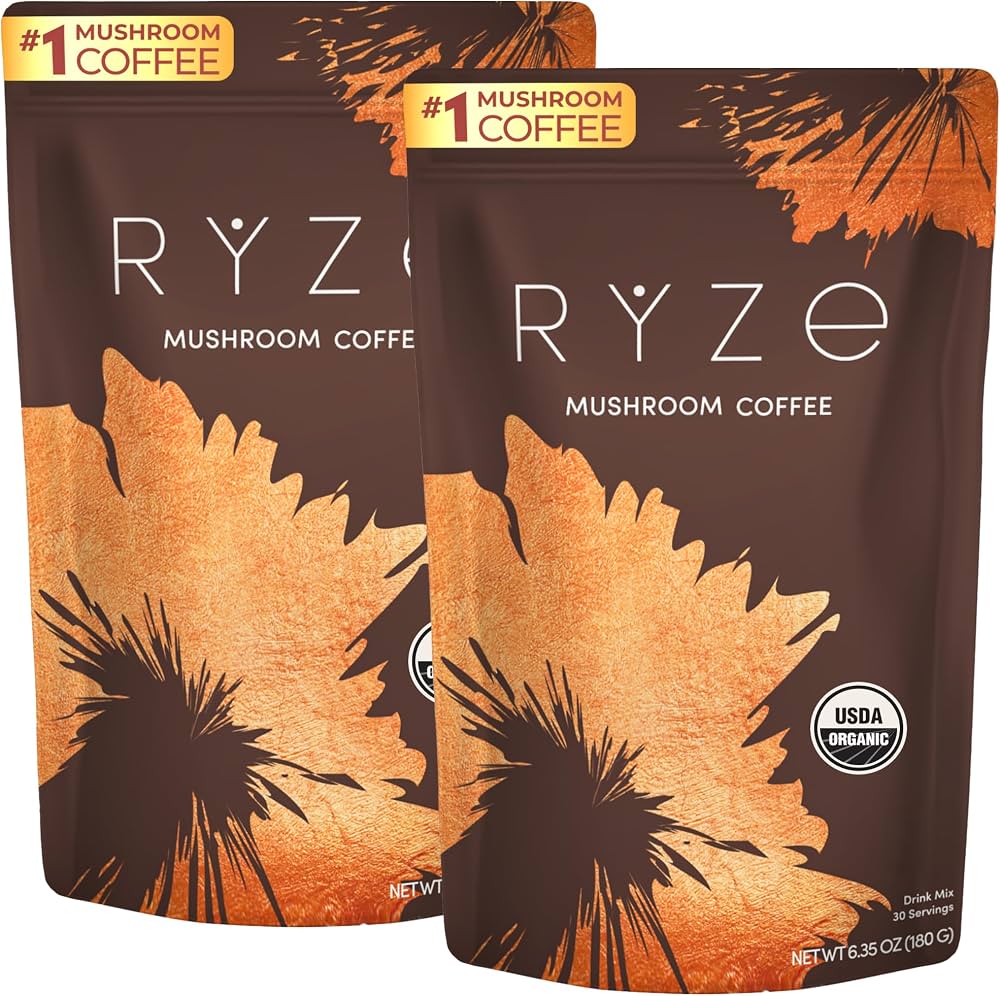 Ryze Mushroom Coffee Brown pack of 2, Free Shipping