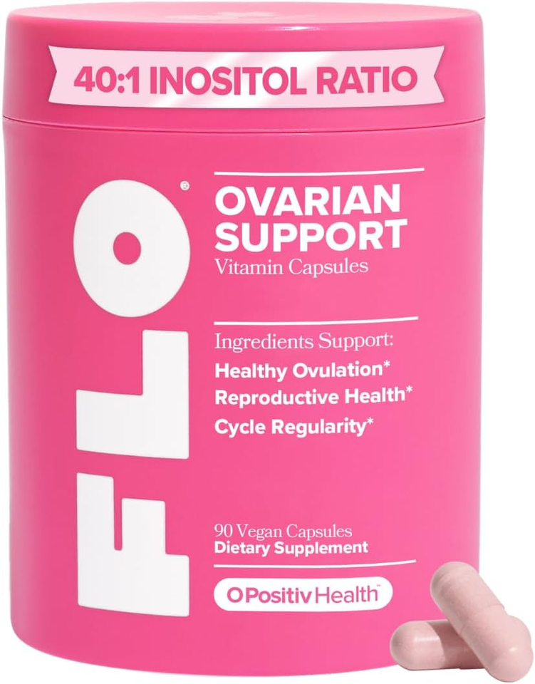 FLO Ovarian Support Capsules – Women’s Hormone Balance, PMS Relief, Vegan