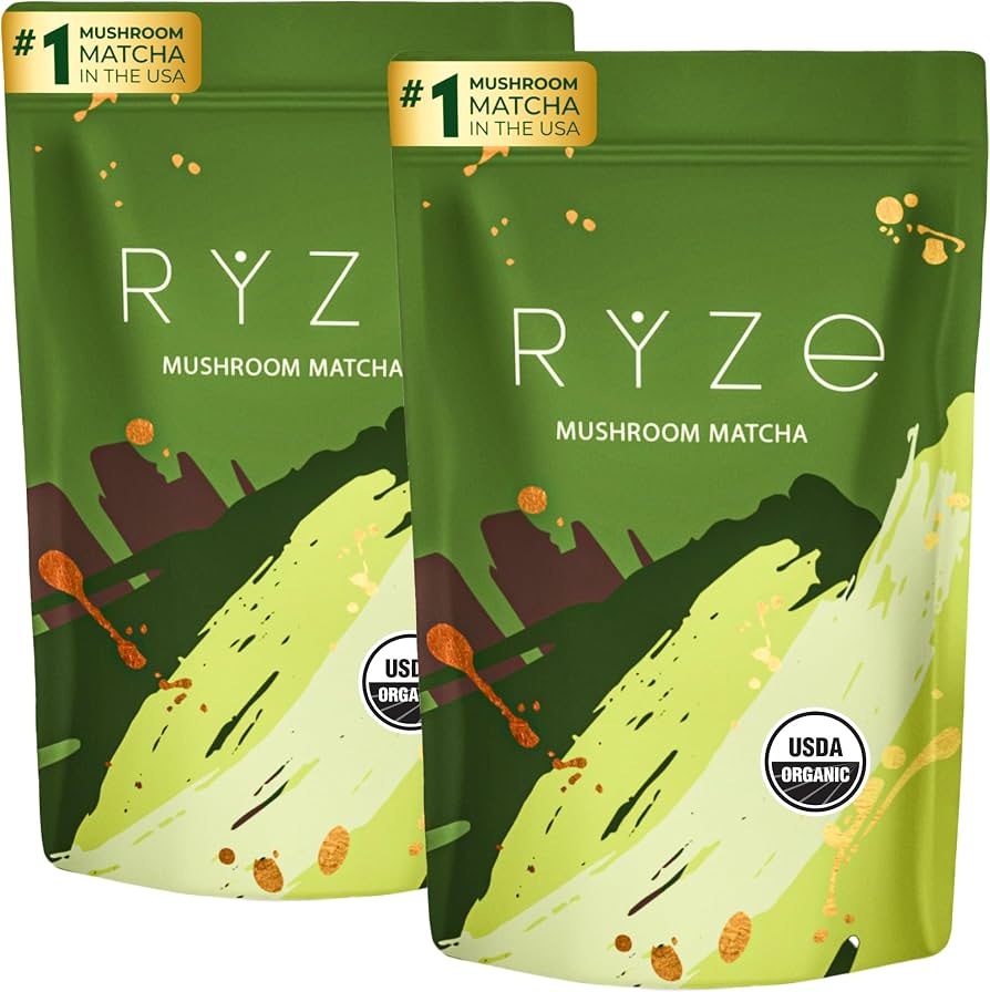 Organic Ryze MUSHROOM MATCHA COFFEE 360g, pack of 2