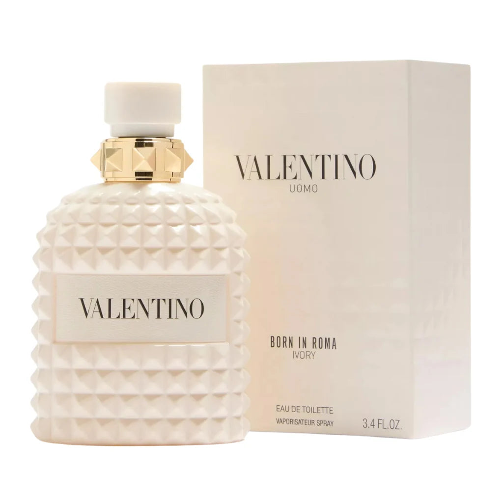 NEW VALENTINO UOMO BORN IN ROMA IVORY EDT SPRAY FOR MEN 3.4 Oz / 100 ml.